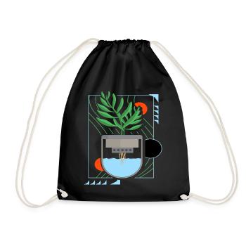 Hydroponics - Drawstring Bag - black - Front