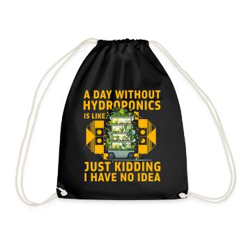 Hydroponics - Drawstring Bag - black - Front