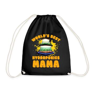 World's best Hydroponics Mama - Drawstring Bag - black - Front