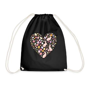 Cœur de Pâques - Sac de sport léger - noir - Devant