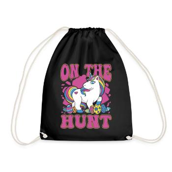 À la chasse Licorne Pâques - Sac de sport léger - noir - Devant