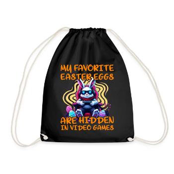 Mes œufs de Pâques préférés sont cachés dans les jeux vidéo - Sac de sport léger - noir - Devant