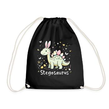Stegosaurus - Drawstring Bag - black - Front