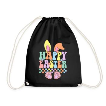 Joyeuses Pâques - Sac de sport léger - noir - Devant