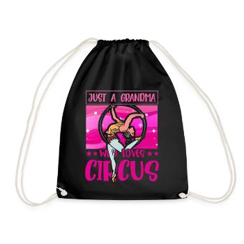 Just a Grandma who loves Circus - Drawstring Bag - black - Front