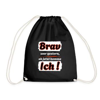 C’était bien hier, maintenant j’arrive ! - Sac de sport léger - noir - Devant