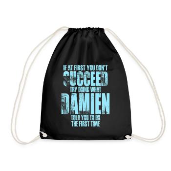 Si du début vous ne réussissez pas, essayez de faire ce que Damien - Sac de sport léger - noir - Devant