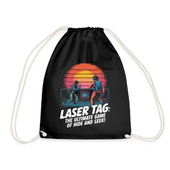 Laser tag: The ultimate game of hide and seek! - Drawstring Bag - black - Front