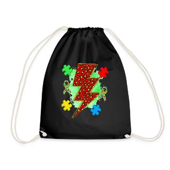 Autism - Drawstring Bag - black - Front