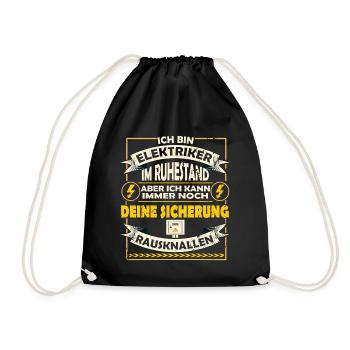 Électricien à la retraite - faites sauter le fusible - Sac de sport léger - noir - Devant
