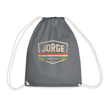 Jorge Limited Edition Funny Name Jorge - Drawstring Bag - grey - Front