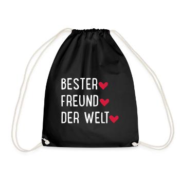 Freund - Turnbeutel - Schwarz - Vorne