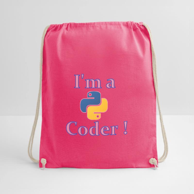 iam python code Drawstring Bag