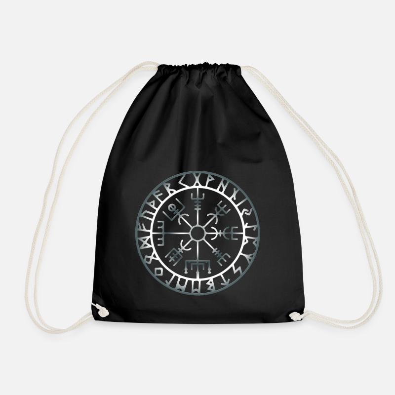 metallisches Vegvisir - Turnbeutel - Schwarz