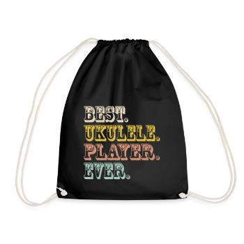 Best. Ukulele. Player. Ever. - Drawstring Bag - black - Front