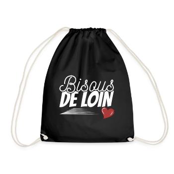Bisous de loin - Sac de sport léger - noir - Devant