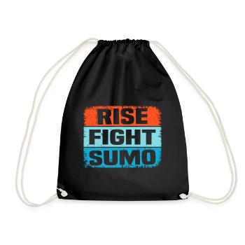Rise Fight Sumo - Drawstring Bag - black - Front