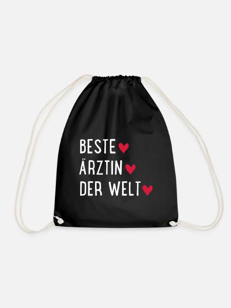 Beste Ärztin der Welt - Turnbeutel - Schwarz