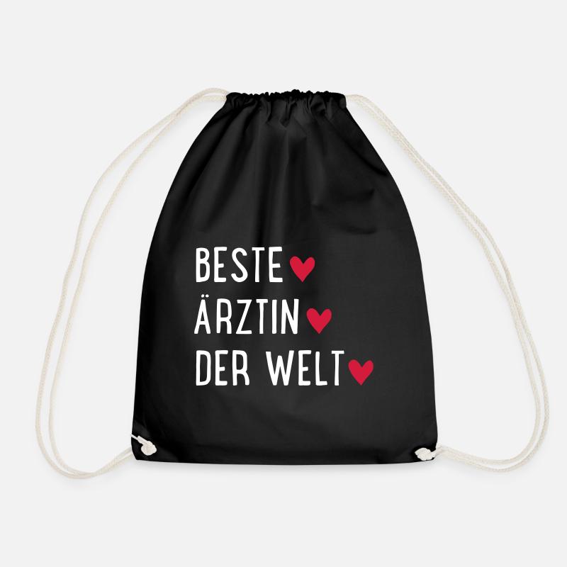 Beste Ärztin der Welt - Turnbeutel - Schwarz