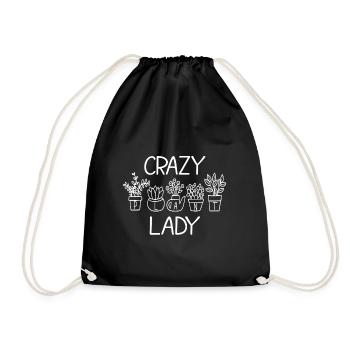 Crazy Plant Lady - Drawstring Bag - black - Front