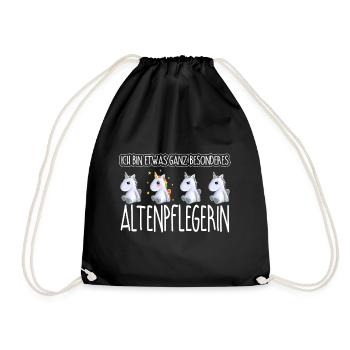 ALTENPFLEGERIN - Toll - Turnbeutel - Schwarz - Vorne