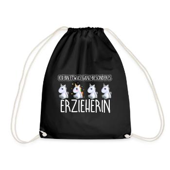 ERZIEHERIN - Toll - Turnbeutel - Schwarz - Vorne