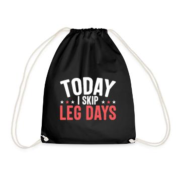 Aujourd’hui, je saute les jours des jambes - Sac de sport léger - noir - Devant