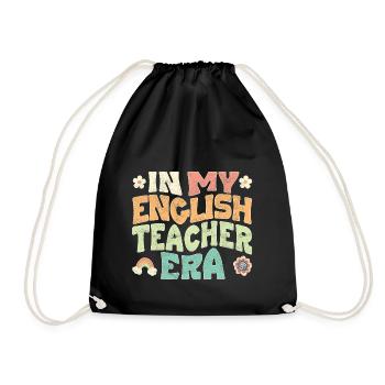 In my English teacher era - Drawstring Bag - black - Front