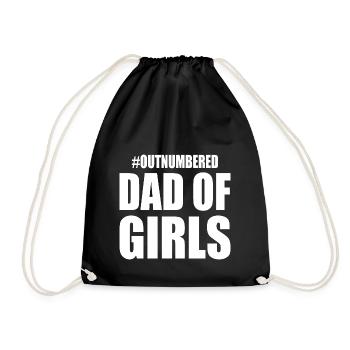 Dad of girls - Sac de sport léger - noir - Devant