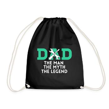 PAPA DER MAN THE MYTH THE LEGEND - Drawstring Bag - black - Front