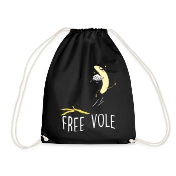 Free Vole Banane Libre Bonne Humeur - Sac de sport léger - noir - Devant