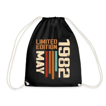 Mai 1982 Vintage Nées En Mai 1982 Anniversaire - Sac de sport léger - noir - Devant
