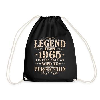 Légende depuis 1965 Vintage Born Anniversaire - Sac de sport léger - noir - Devant
