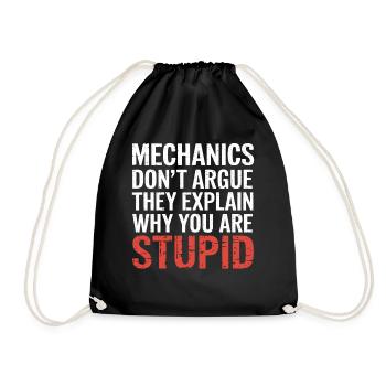 Mechanics Explain Why You Are Stupid 5 - Turnbeutel - Schwarz - Vorne