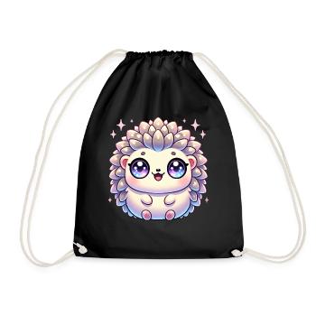 Super Cute Kawaii Baby Hedgehog - Turnbeutel - Schwarz - Vorne