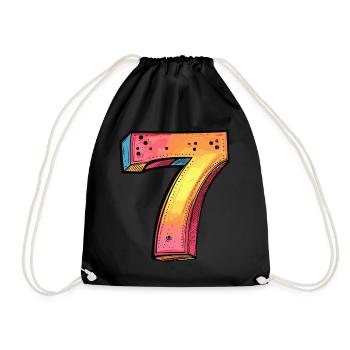 7 Nombre Coloré - Sac de sport léger - noir - Devant