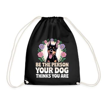 Humour Chien Doberman Femme - Sac de sport léger - noir - Devant