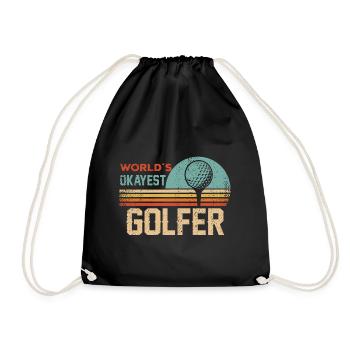 Design de golfeur rétro - Golf - Sac de sport léger - noir - Devant