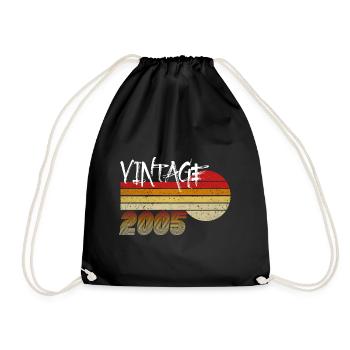 Vintage 2005 - Geboren 2005 - Jahr der Helden! - Turnbeutel - Schwarz - Vorne