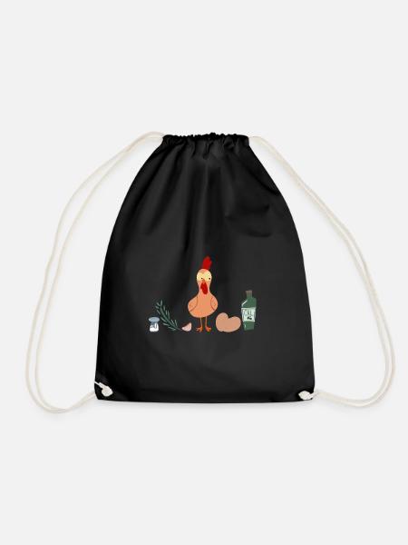 When You Make - Chicken Edition - Drawstring Bag - black