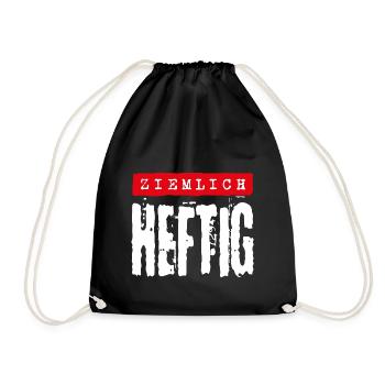Ziemlich heftig - Turnbeutel - Schwarz - Vorne