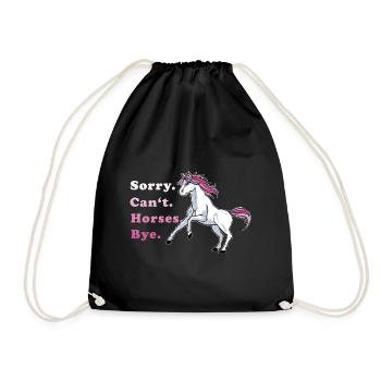 Désolé Can’t Horses Bye Fan de chevaux Idée cadeau - Sac de sport léger - noir - Devant
