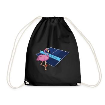 Tischtennis Outfit Damen Katze - Turnbeutel - Schwarz - Vorne