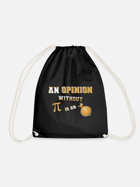 Mathe Physik Pi Zwiebel Onion Design Geschenkidee - Turnbeutel - Schwarz