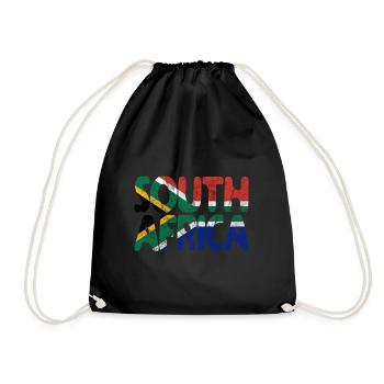 Afrique du Sud Afrique du Sud drapeau Afrique vacances voyage - Sac de sport léger - noir - Devant