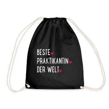 beste praktikantin - Turnbeutel - Schwarz - Vorne