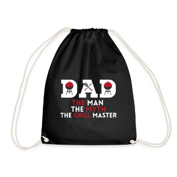 PAPA DER MAN THE MYTH OF THE GRILL MASTERS - Drawstring Bag - black - Front