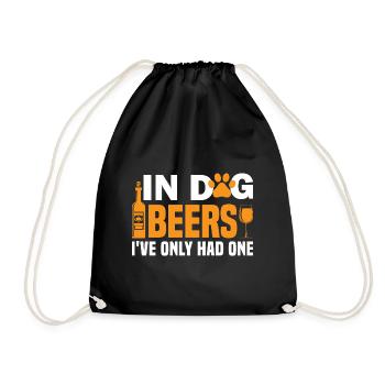 Dans les bières pour chiens, je n’en ai bu qu’une. - Sac de sport léger - noir - Devant