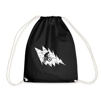 Cycling - (4) - Drawstring Bag - black - Front