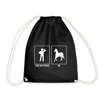 Votre ami - moi - cheval au trot - Sac de sport léger - noir - Devant